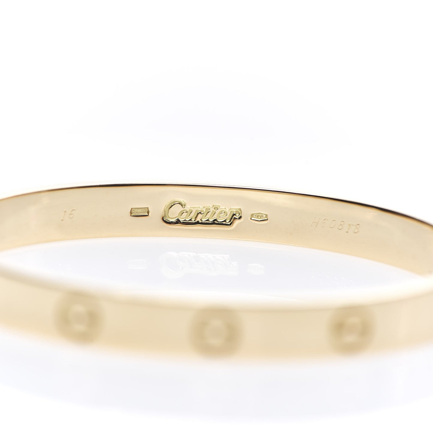 18K Yellow Gold LOVE Bracelet 16