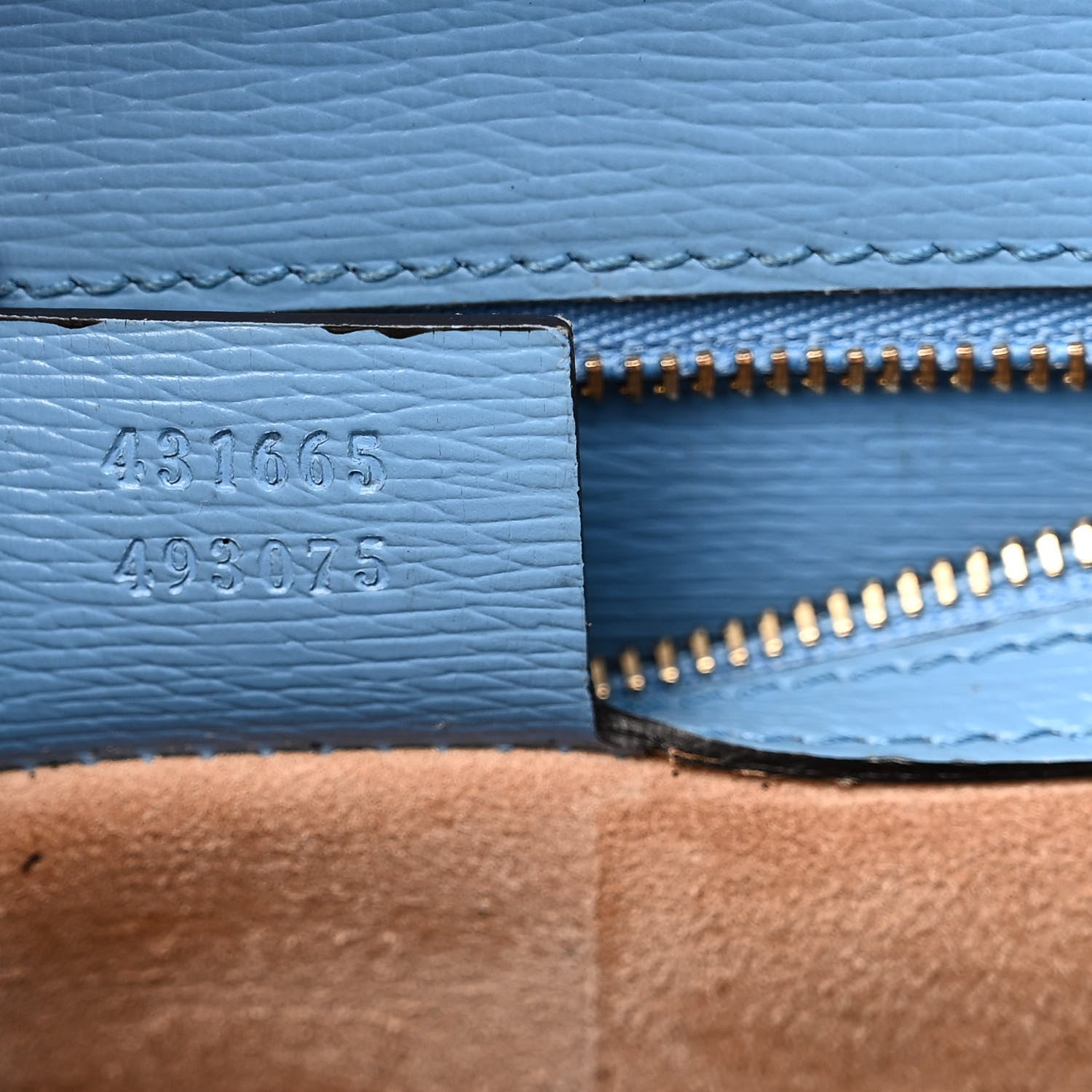 Gucci Calfskin New Flora Medium Sylvie Top Handle Bag Azure 7 of 20