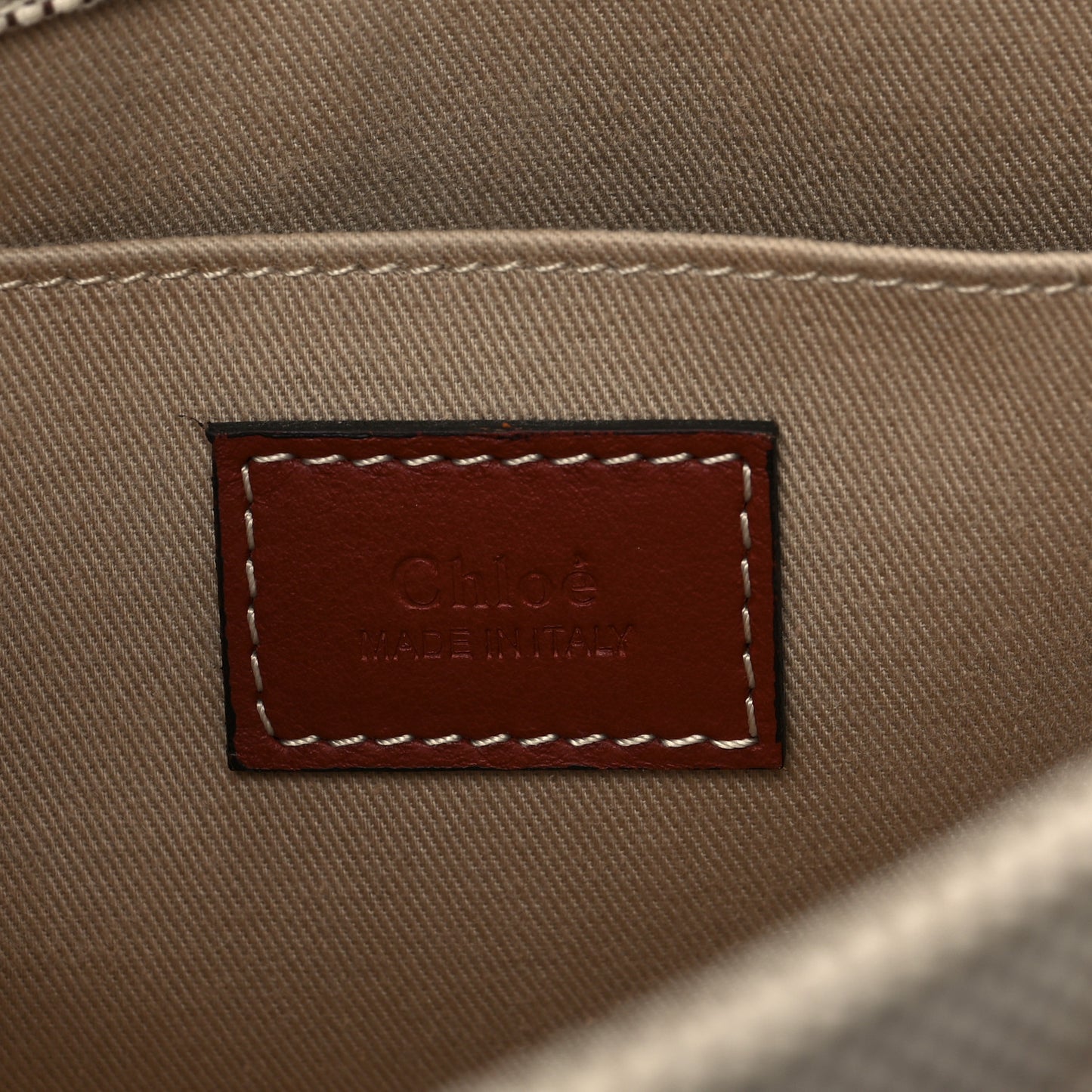 Cotton Calfskin Small Woody Ribbon Tote White Brown