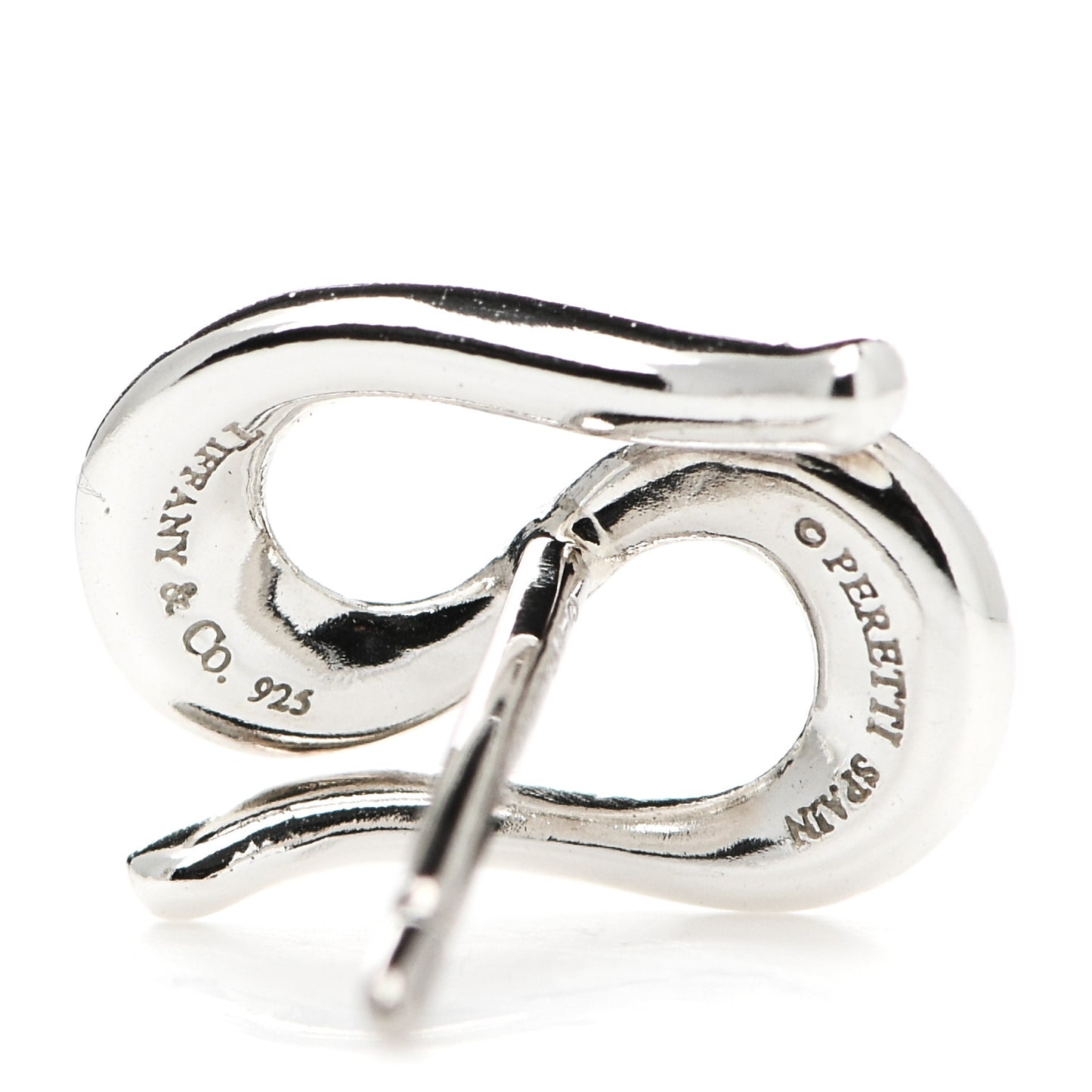 Sterling Silver Elsa Peretti Open Wave Earrings