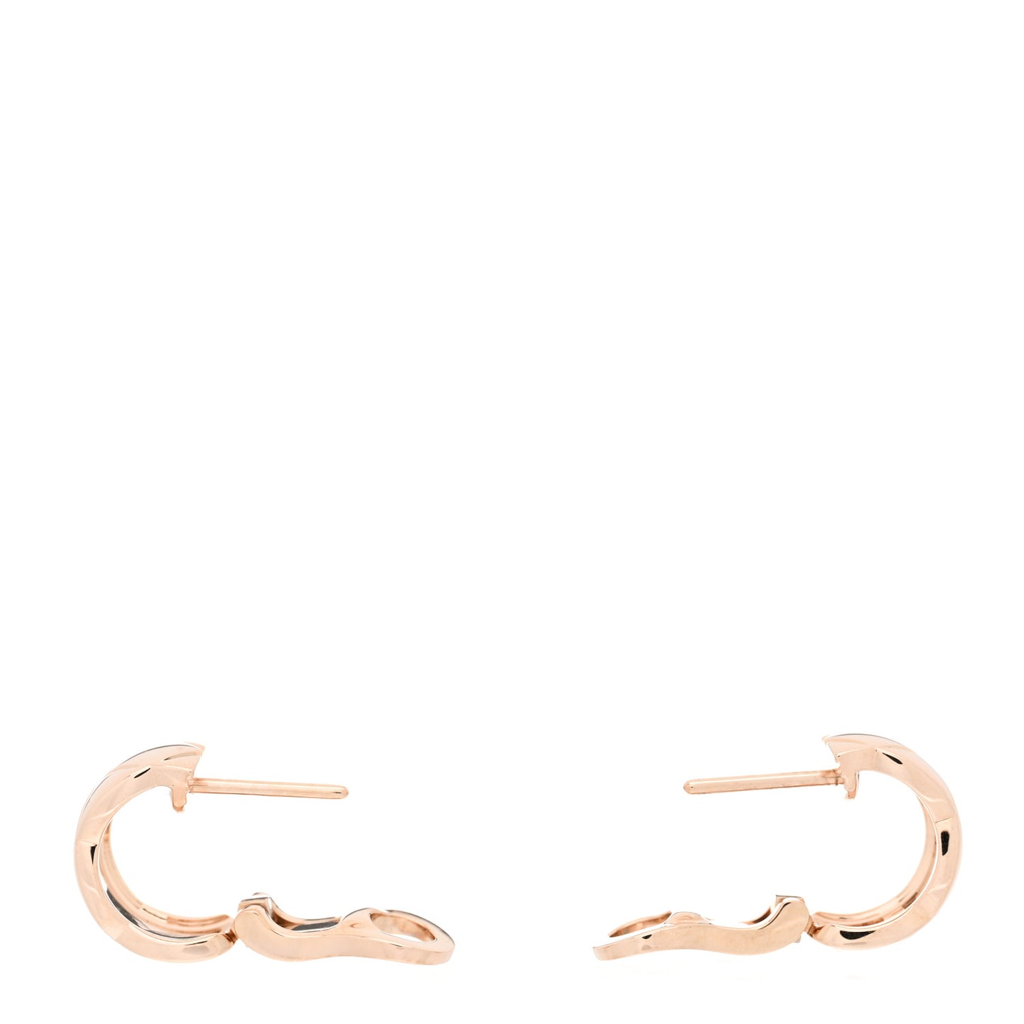 18K Beige Gold Coco Crush Hoop Earrings
