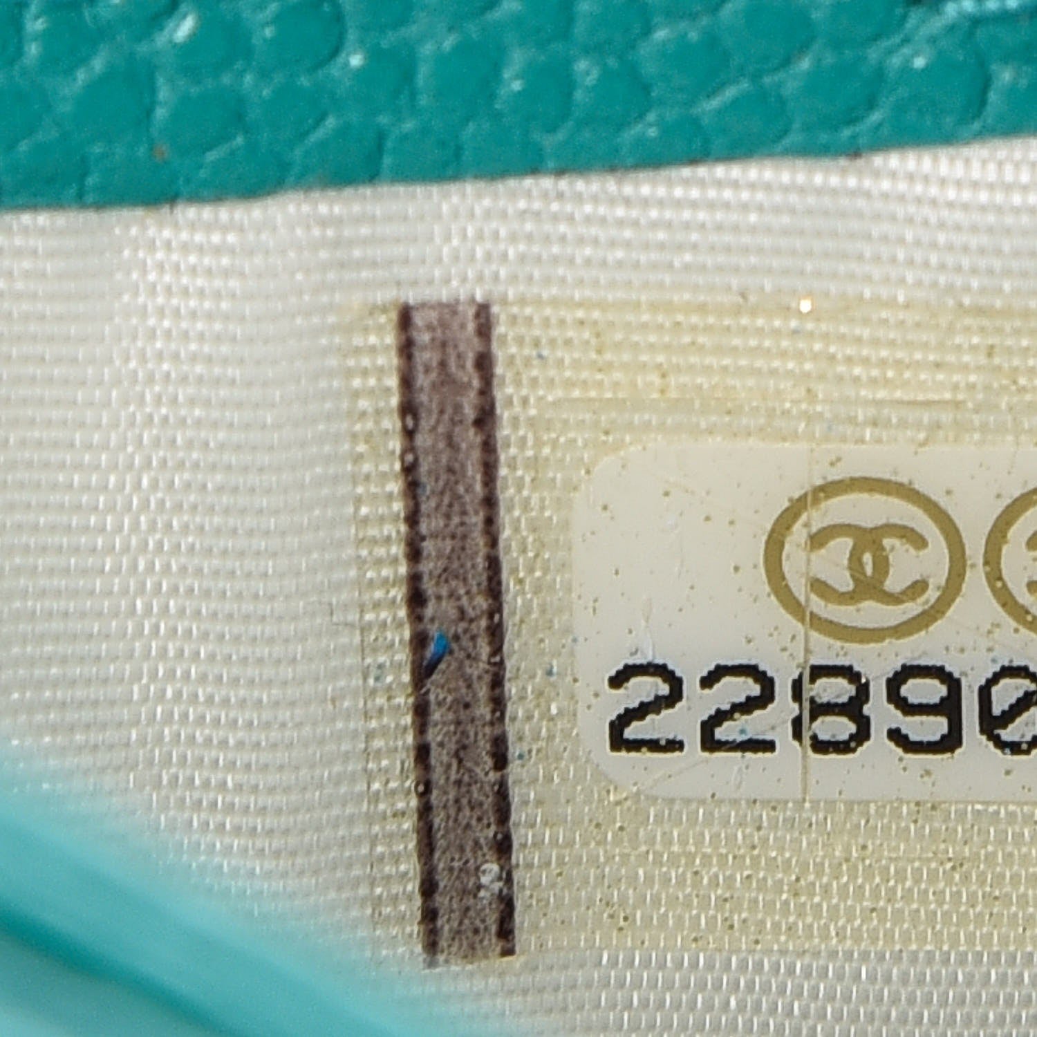 Chanel Caviar Quilted Card Holder Turquoise 8 of 11