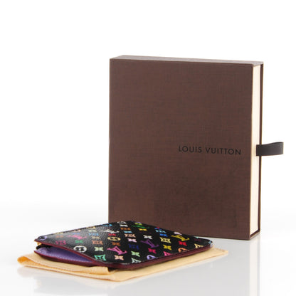 Louis Vuitton Monogram Multicolor Key Pouch Black Violet 4 of 7
