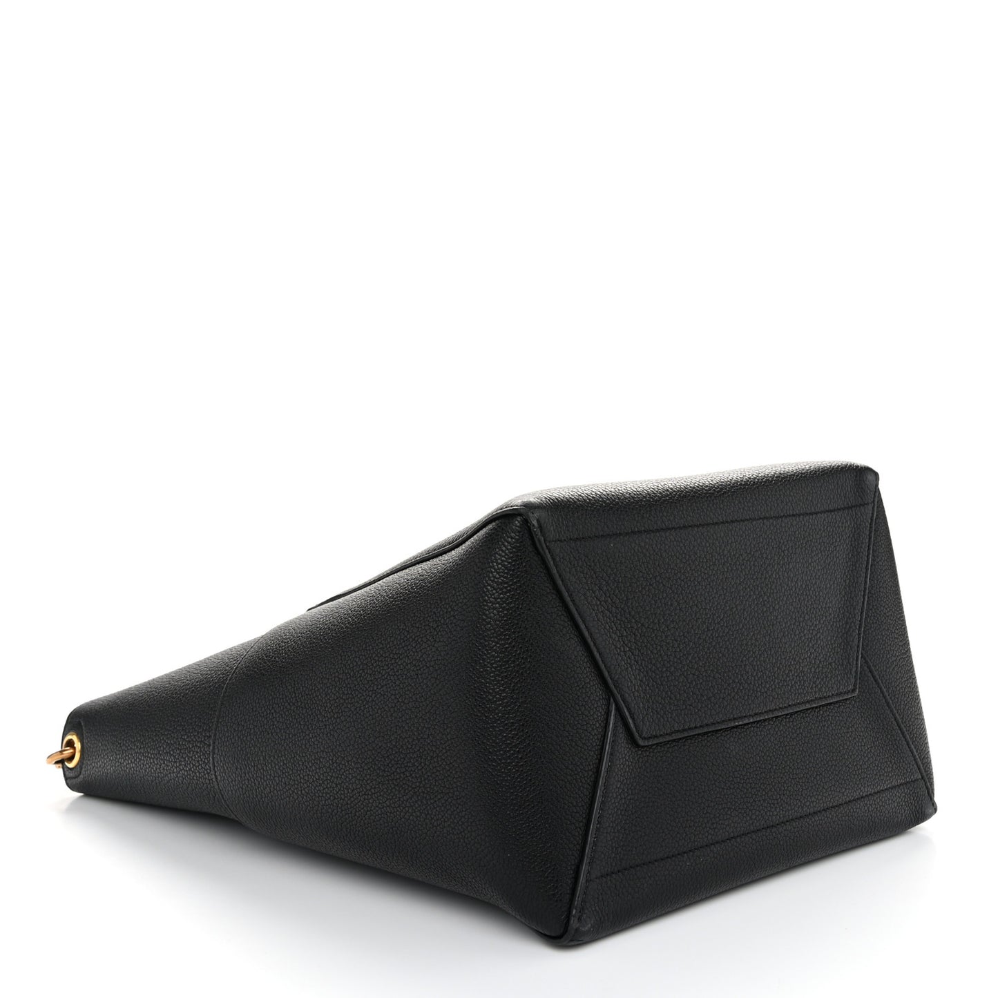 Soft Grained Calfskin Sangle Bucket Bag Black