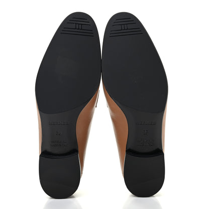 Hermes Goatskin Womens Paris Loafers 35 Etoupe 5 of 9