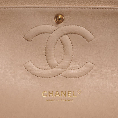 Chanel Caviar Quilted Medium Double Flap Beige Clair 6 of 8