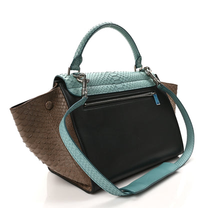 Celine Snakeskin Calfskin Medium Trapeze 3 of 8