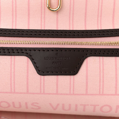 Louis Vuitton Damier Ebene Neo Neverfull MM Rose Ballerine 7 of 11