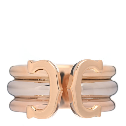 Cartier 18K Pink Yellow White Gold 8mm C De Cartier Ring 49 4.75 1 of 5