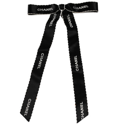 Chanel Ribbon Brooch Black 1 of 4