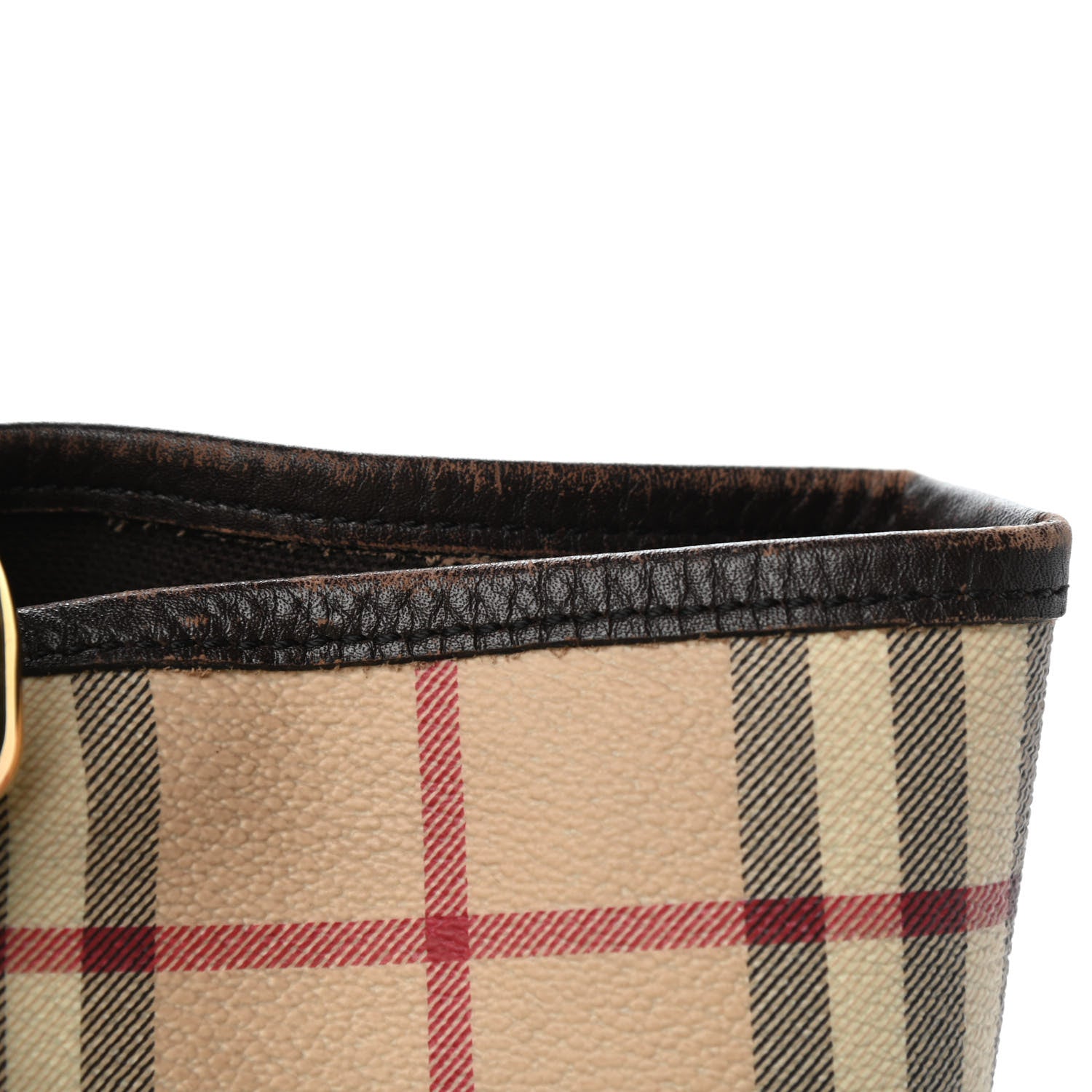 Burberry Haymarket Check Large Nick Tote Chocolate 12 of 12