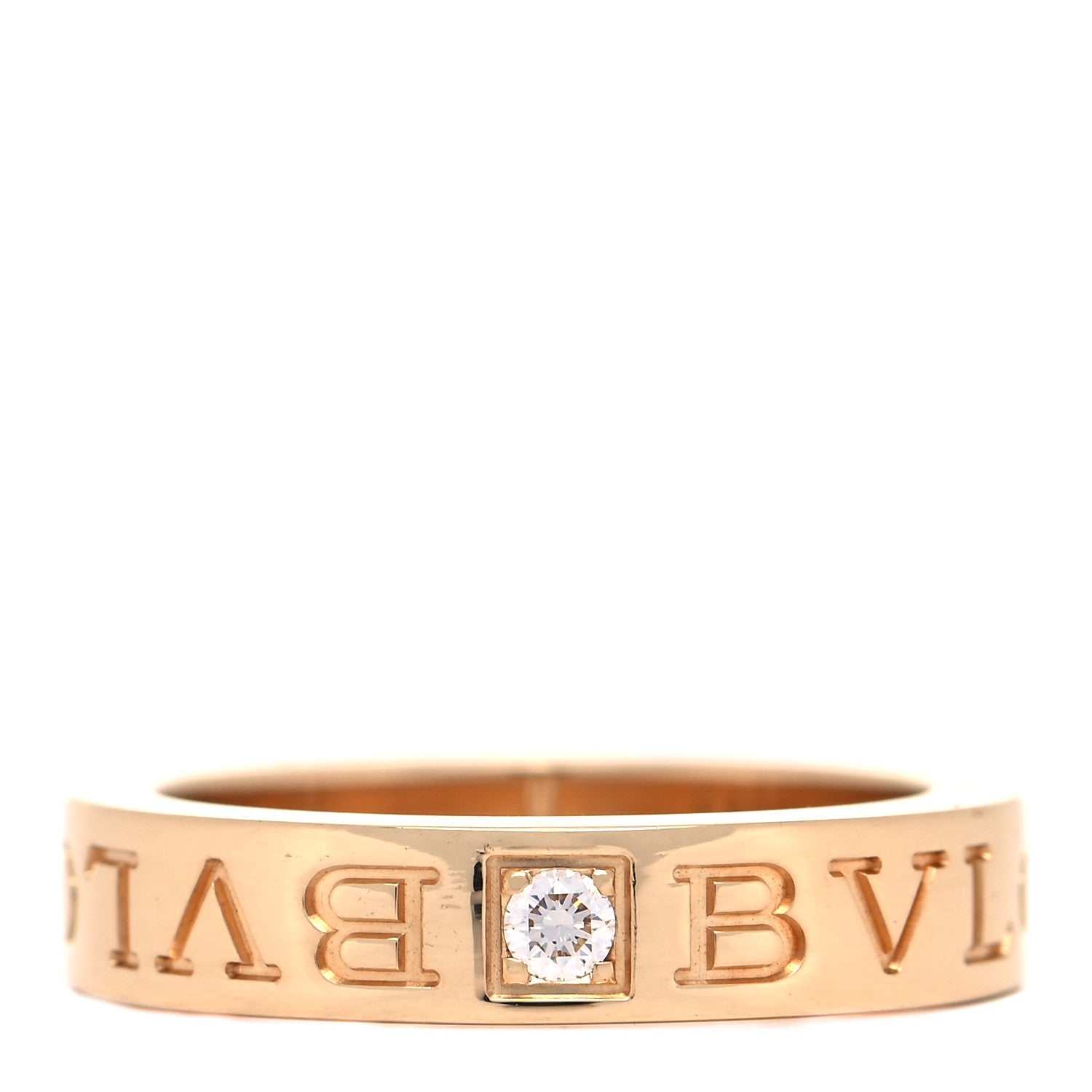 Bulgari 18K Yellow Gold Diamond B.Zero1 Essential Band Ring 49 4.75 2 of 8