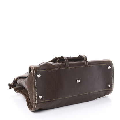 Chloe Calfskin Edith Satchel Brown 4 of 9