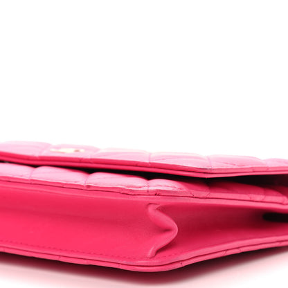 Chanel Lambskin Quilted Wallet On Chain WOC Pink 13 of 13