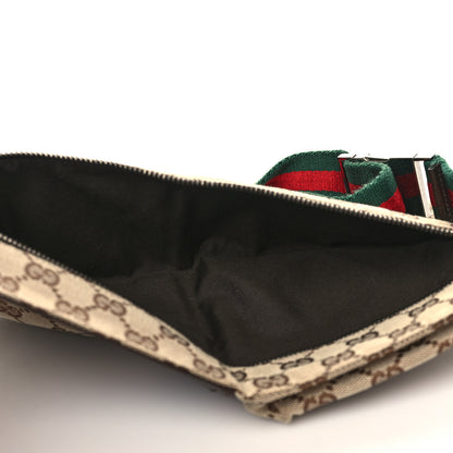 Gucci GG Monogram Web Double Pocket Belt Bag Dark Brown 5 of 8