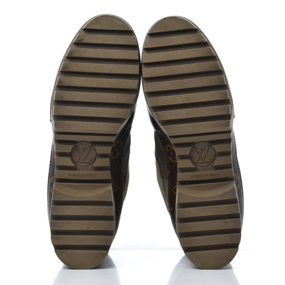 Louis Vuitton Suede Calfskin Monogram Laureate Platform Desert Boots 38.5 Beige 5 of 17