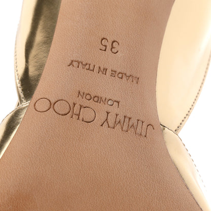 Jimmy Choo Mirror Calfskin Darylin 100 35 Gold 7 of 9