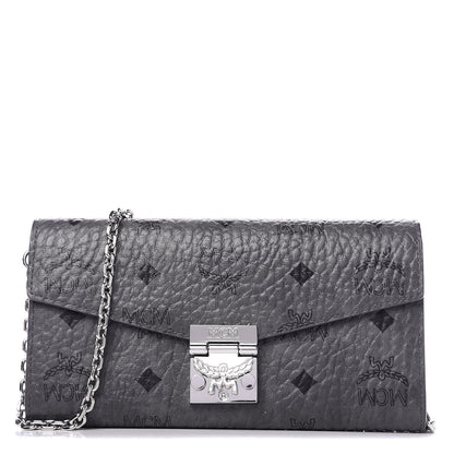 MCM Visetos Large Patricia Wallet On Chain Phantom Grey 1 of 11
