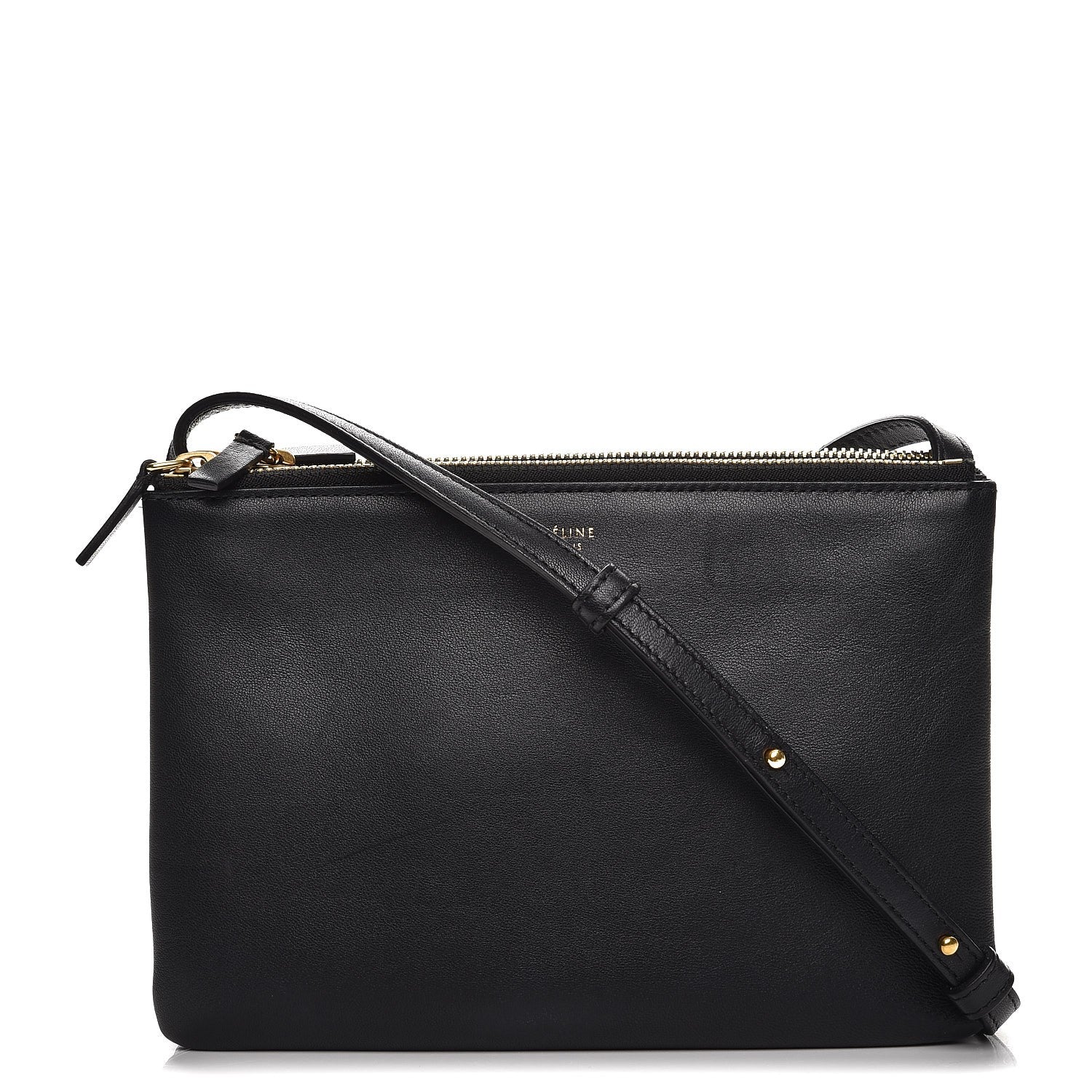 Celine Lambskin Small Trio Crossbody Bag Navy 1 of 7