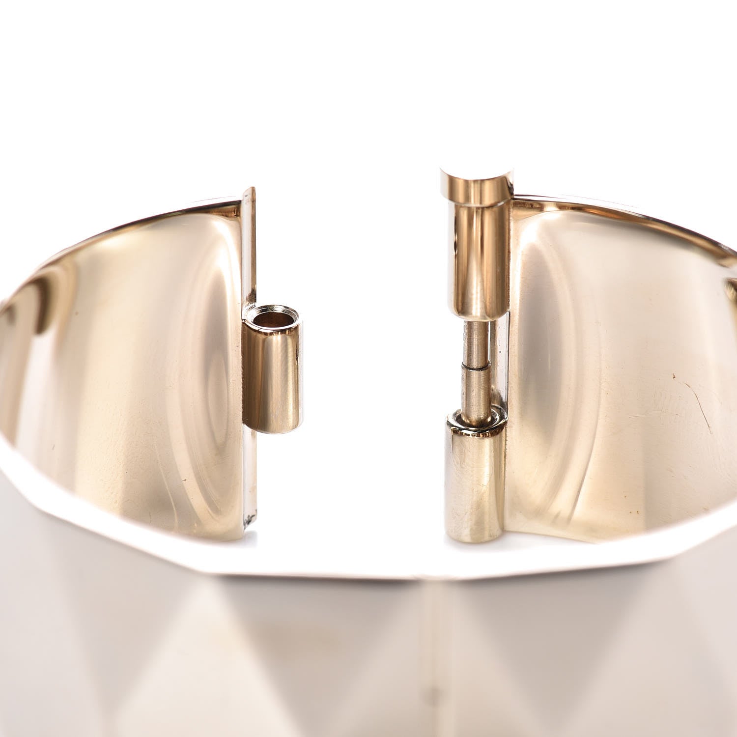 Chanel Quilted Metal CC Cuff Gold 4 of 6