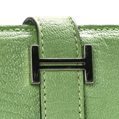 Hermes Chevre Mysore Mini Bearn Wallet Vert Criquet 14 of 16