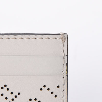 Burberry Calfskin Perforated Sandon Card Card Case White 9 of 10