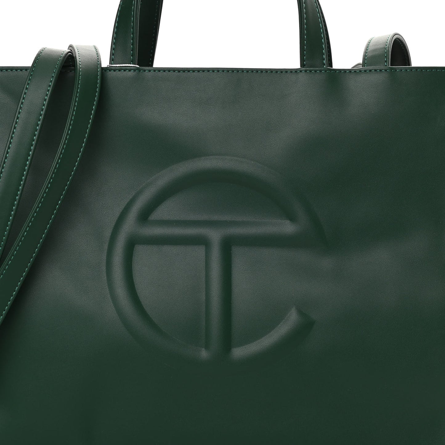 Vegan Leather Medium Shopping Bag Dark Olive