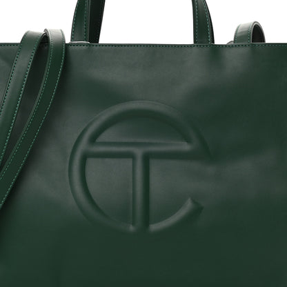 Telfar Vegan Leather Medium Shopping Bag Dark Olive 8 of 10