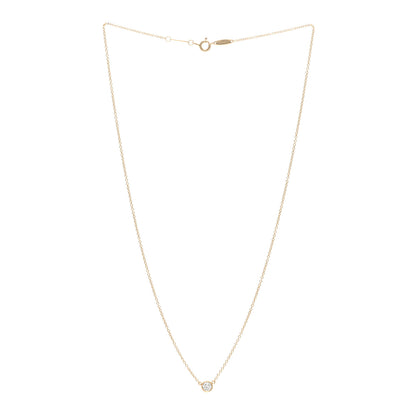 Tiffany 18K Yellow Gold Diamond .21ct Elsa Peretti Diamonds by the Yard Pendant Necklace 3 of 5