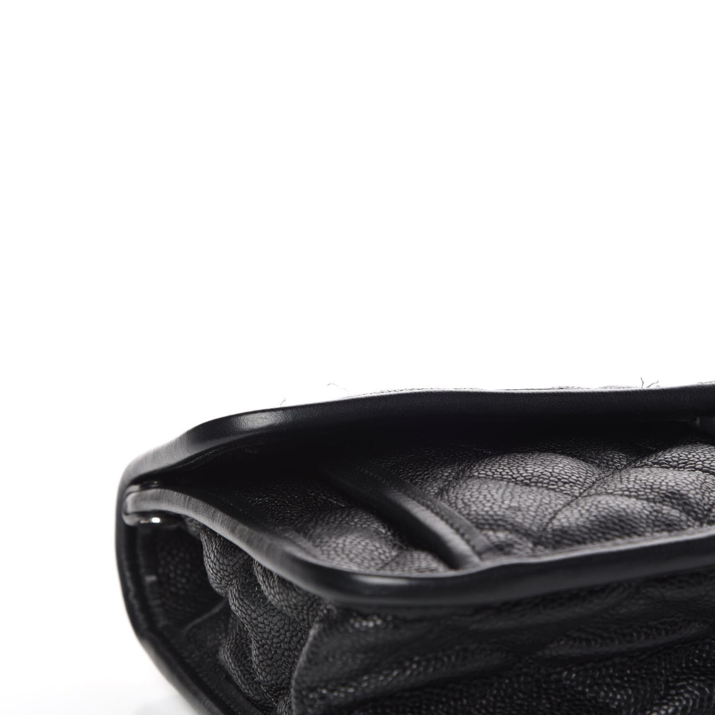 Caviar Quilted Medium French Riviera Flap Black