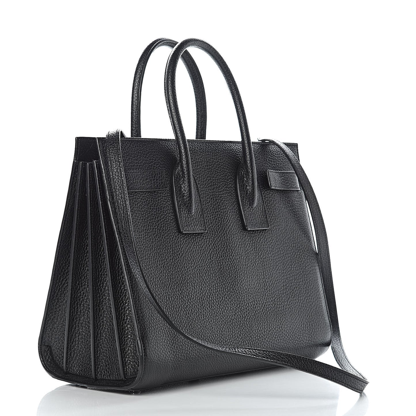 Grained Calfskin Small Sac De Jour Black