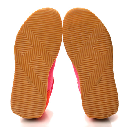 Hermes Suede Goatskin Technical Mesh Womens Escape Sneakers 37.5 Rose Sorbet 5 of 9