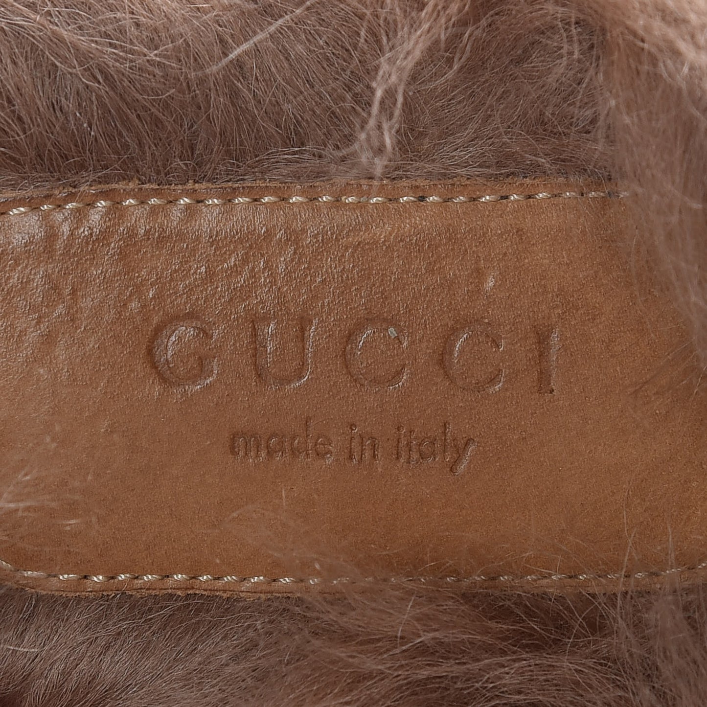 Calfskin Fur Womens Princetown Slippers 36.5 Lipstick Rose Natural