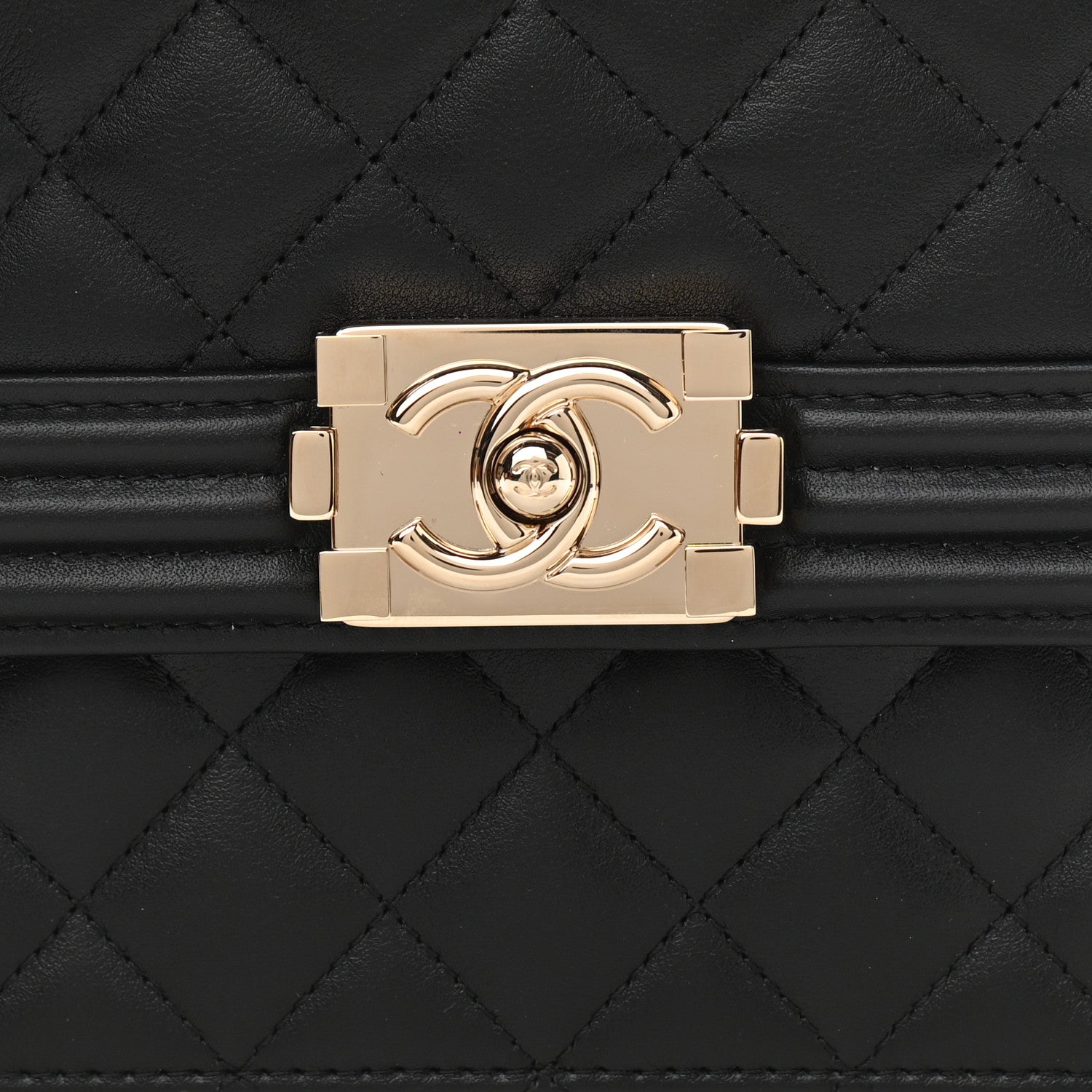 Chanel Calfskin Quilted North South Boy Flap Black 8 of 12