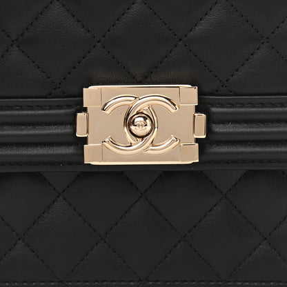 Chanel Calfskin Quilted North South Boy Flap Black 8 of 12