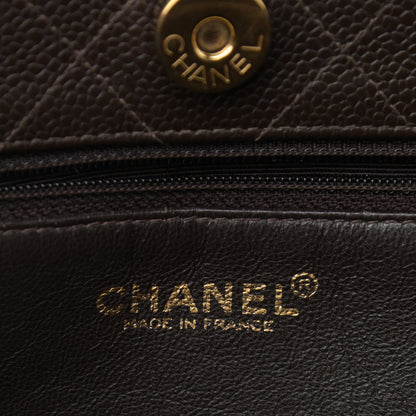 Chanel Caviar Quilted Shopper Tote Dark Brown 5 of 13