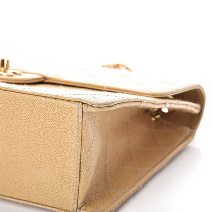 Chanel Caviar Stitched Jumbo Single Flap Beige 12 of 17
