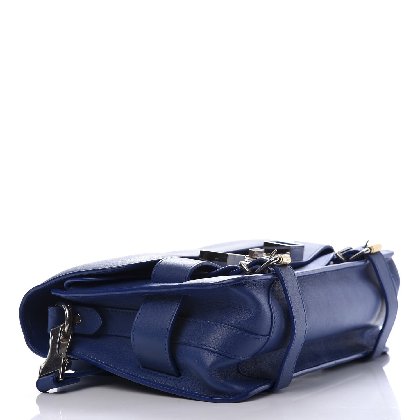 Calfskin PS11 Classic Shoulder Bag Royal Blue