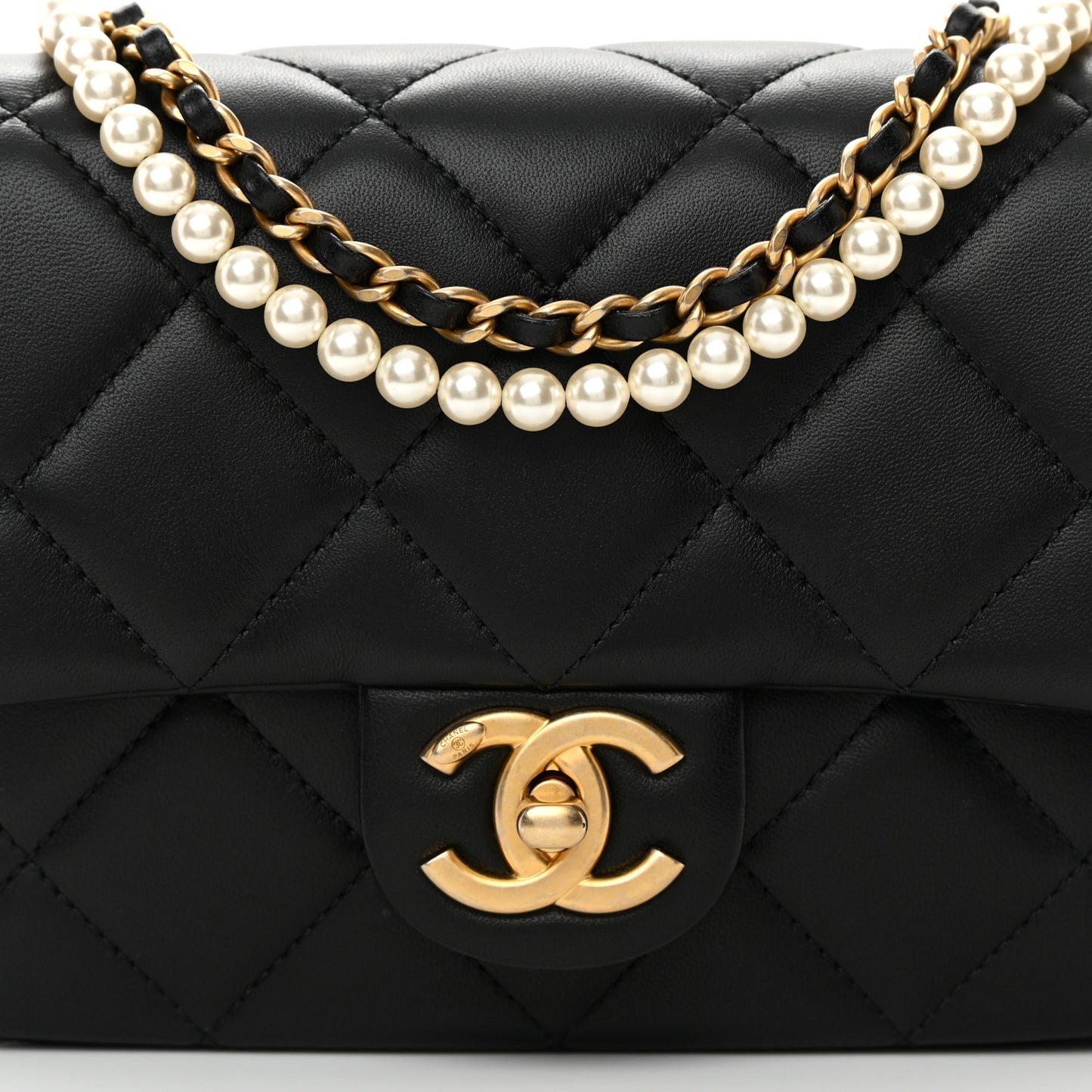 Lambskin Quilted Mini My Perfect Flap Black
