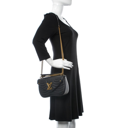 Louis Vuitton Calfskin New Wave Chain MM Black 2 of 9