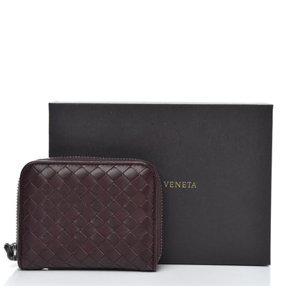 Bottega Veneta Nappa Intrecciato Zip Around Coin Purse Aubergine 8 of 8