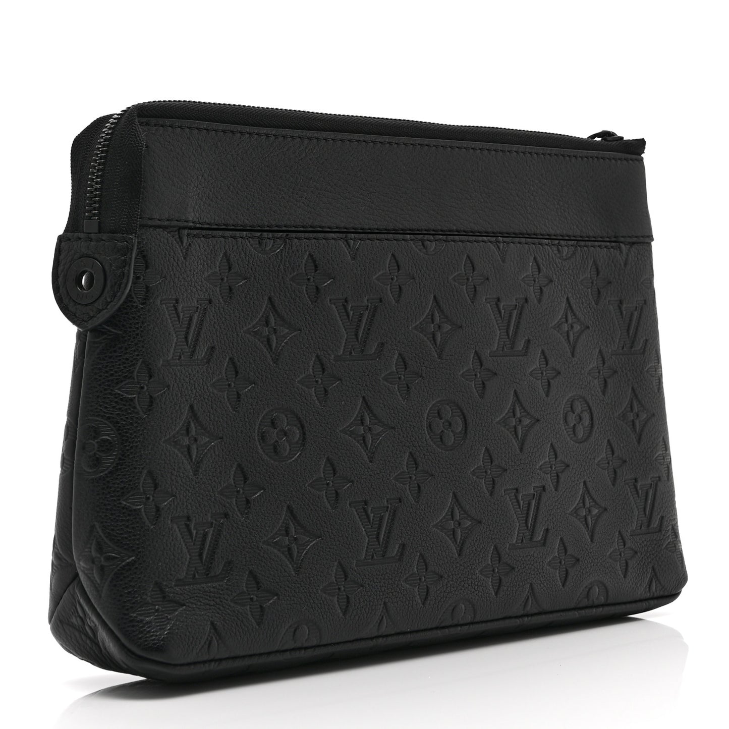 Shadow Calfskin Monogram Pochette Voyage Souple Black