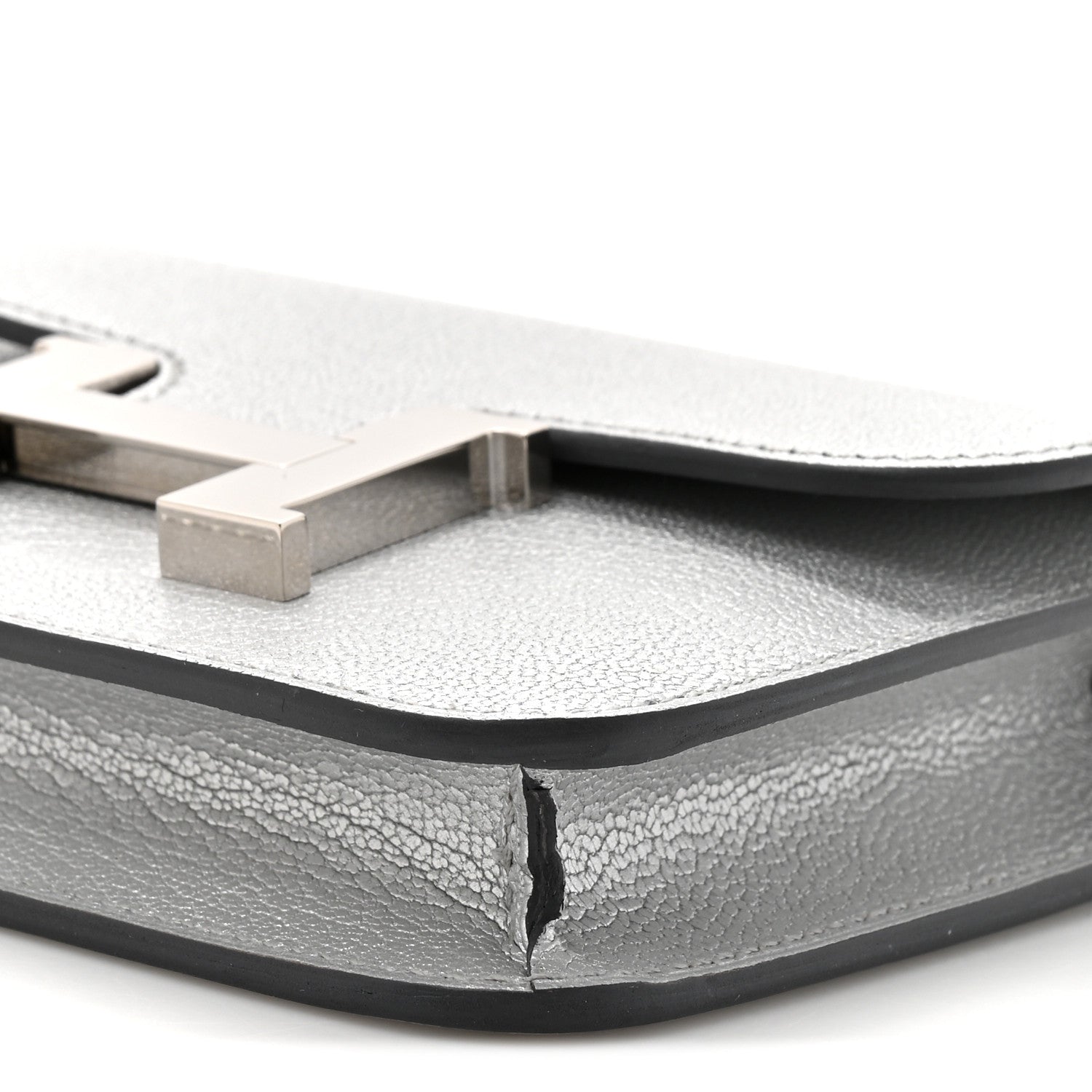 Hermes Metallic Chevre Chamkilight Constance Slim Wallet Argent 9 of 11