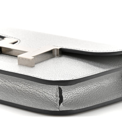 Hermes Metallic Chevre Chamkilight Constance Slim Wallet Argent 9 of 11