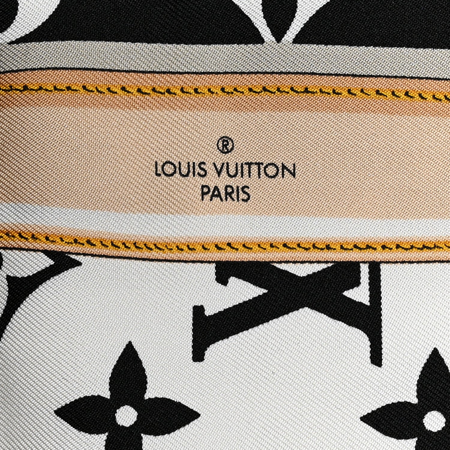 Louis Vuitton Silk Monogram Confidential Bandeau Black 3 of 4