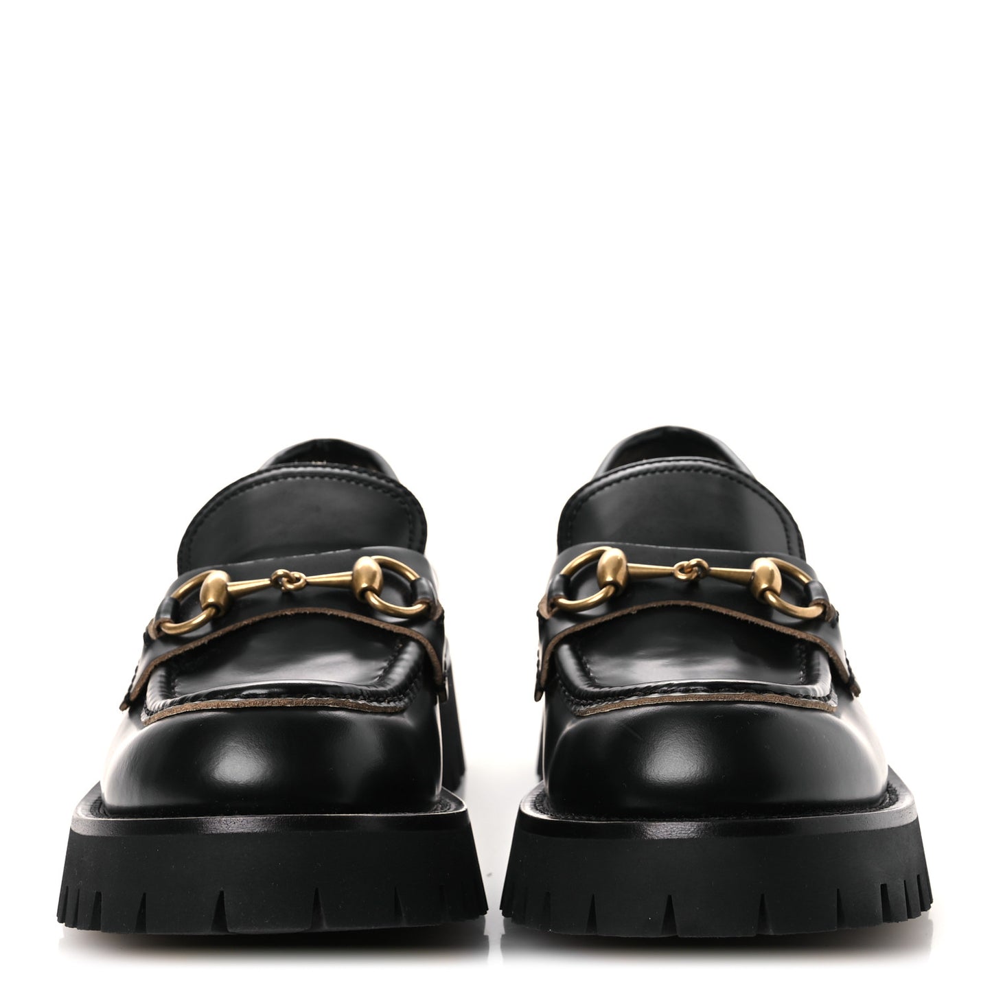 Cordovan Lux Womens Harald Horsebit 25mm Platform Loafers 38 Black