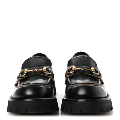 Gucci Cordovan Lux Womens Harald Horsebit 25mm Platform Loafers 38 Black 3 of 12