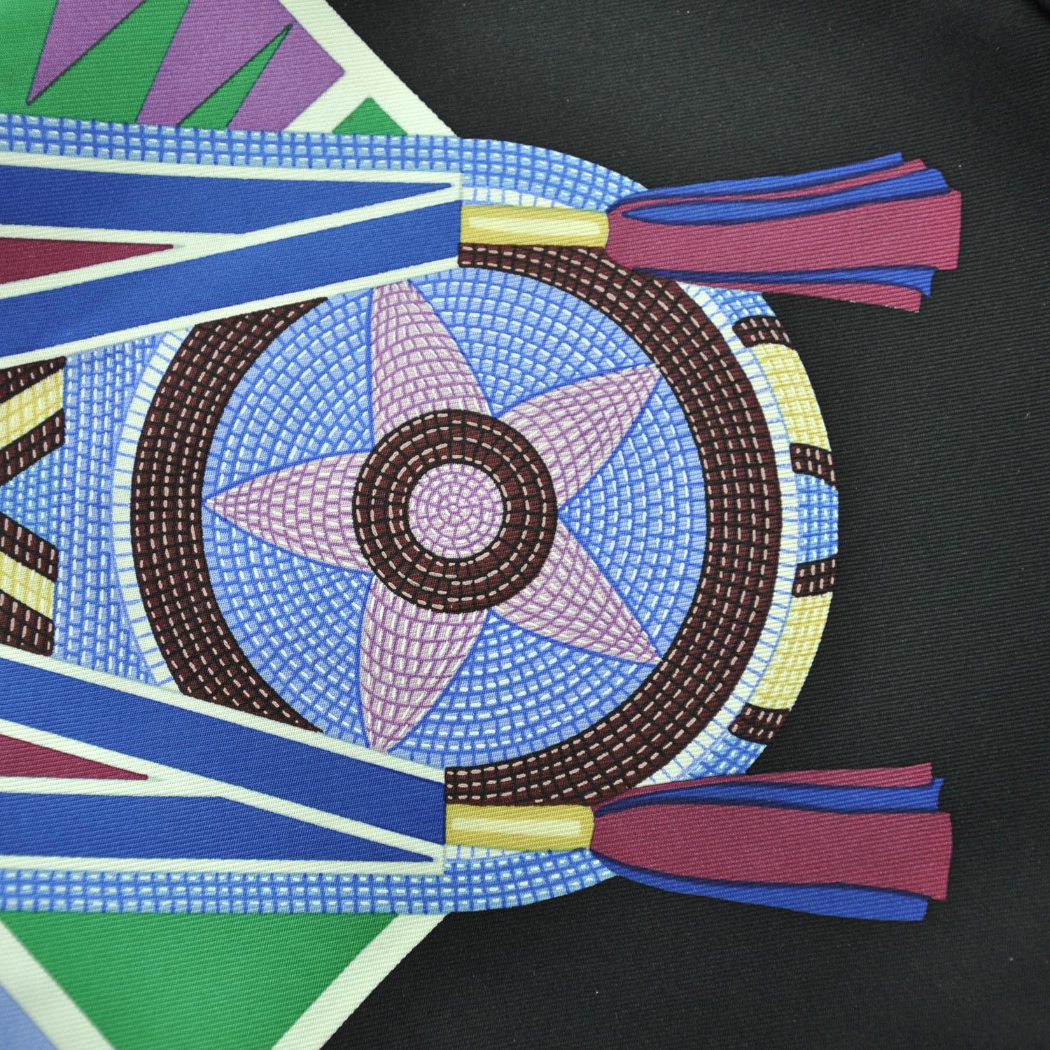 Hermes Silk L'Art Indien des Plaines Scarf 90 10 of 10