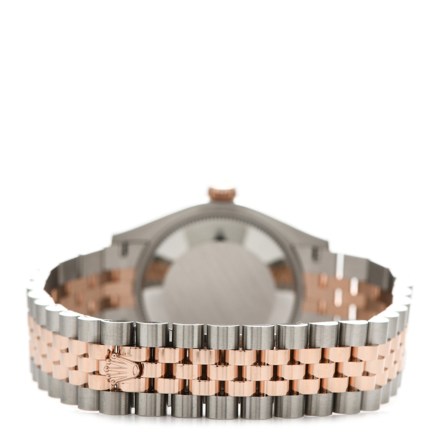 Stainless Steel 18K Everose Gold Diamond 31mm Oyster Perpetual Datejust Watch Dark Rhodium Roman 278271
