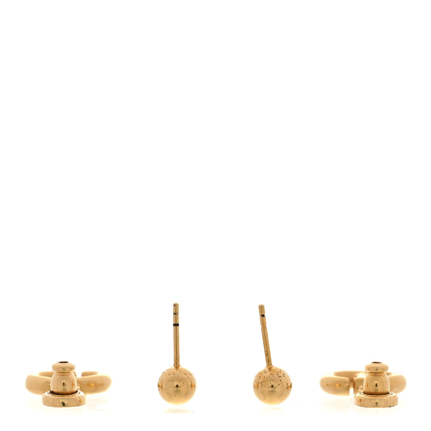 Metal CD Navy Earrings Gold